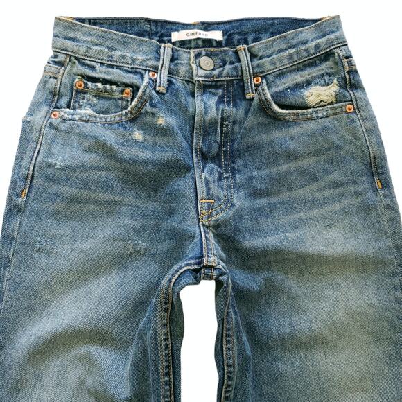 GRLFRND Karolina distressed high rise skinny jeans in Whole Lotta Love Sz 24 NEW - Picture 3 of 11